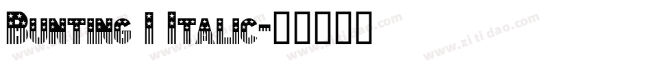 Bunting 1 Italic字体转换